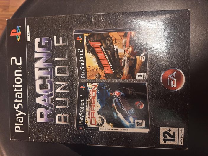 RACING Bundle PS2 kaytetty Burning Revenge ja Need for Speed Carbon Pelit 