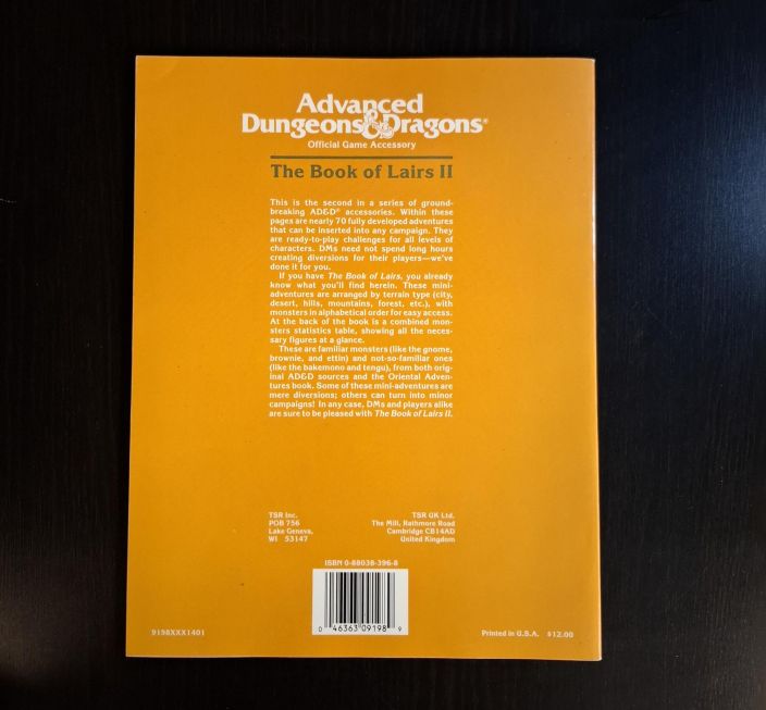 Advanced Dungeons &amp; Dragons The Book of Lairs II tuotekuva 1
