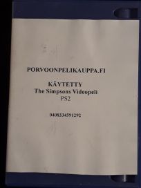 Simpsons videopeli loose  käytetty PS2