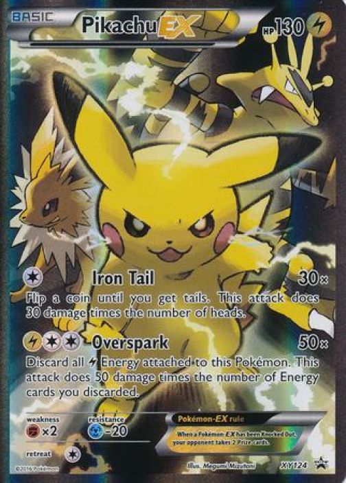 Pikachu EX XY124 Promo GD Kunto: Good