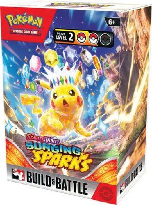 Pokemon Surging Sparks Prerelease / Build &amp; Battle Pack Ostamalla taman paaset pelaamaan Surging