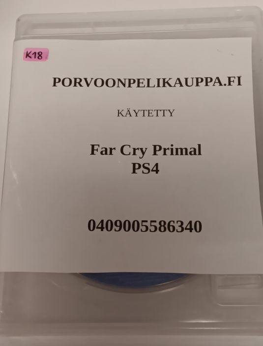 Far Cry Primal Loose Kaytetty PS4 Ei alkuperaisia kansipahveja