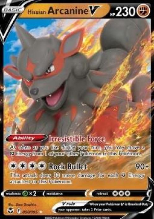 hisuian Arcanine V 090/195 Kunto: Near Mint