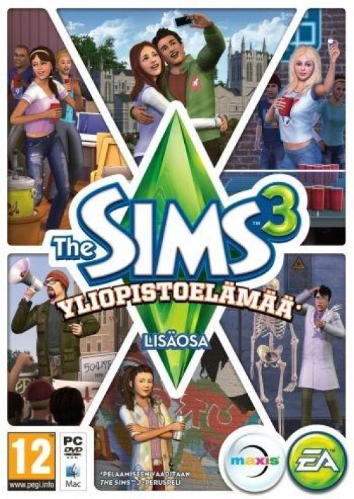 Sims 3 Yliopistoelamaa kaytetty Pc Suomi peli