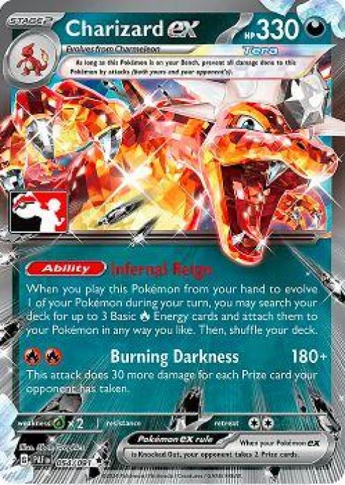 Charizard ex 125/197 Prize pack series 4 Stamped Holo Kunto: NM