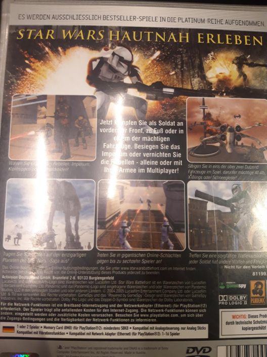 Star wars battlefront (Saksa)kaytetty PS2