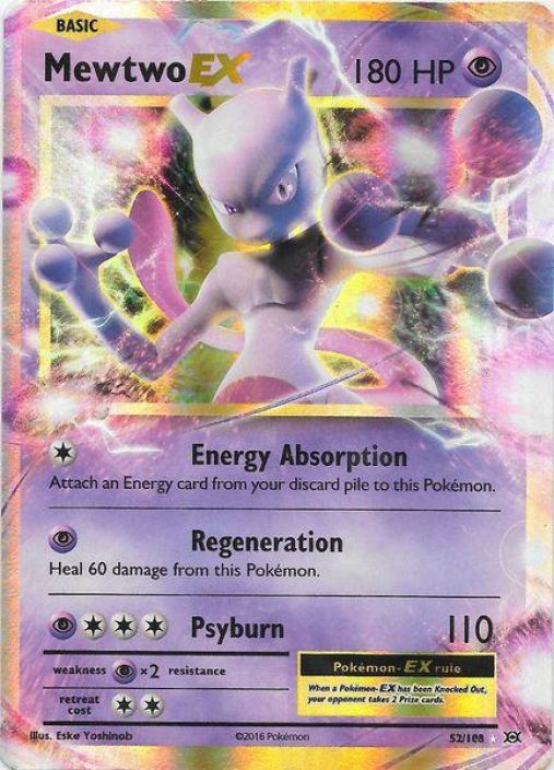 Mewtwo EX 52/108 Kunto: Light Played