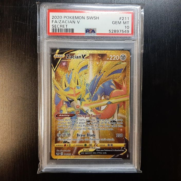 Pokemon SWSH FA/ZACIAN V SECRET PSA 10 PSA 52897549