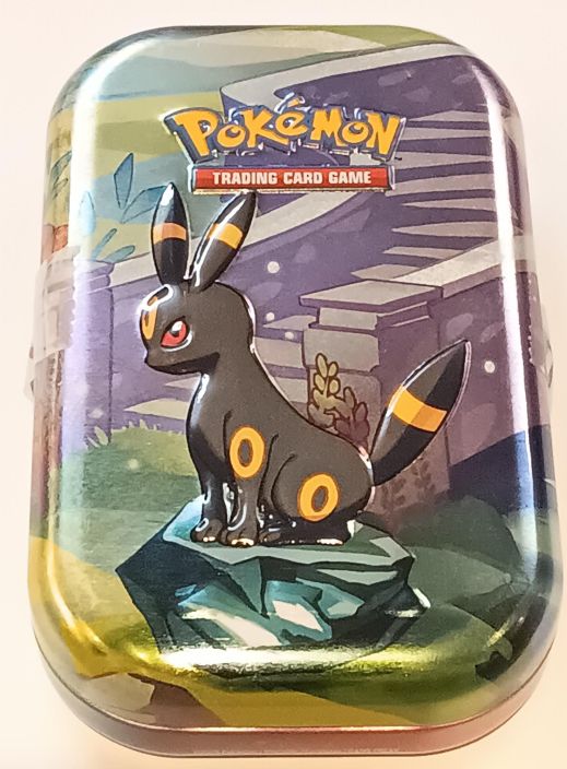 Pokemon Umbreon Mini Tina Sisaltaa: Umbreon Mini Tinan 1 Exeggutor V 1 ex tai V kortti 10 Holo tai