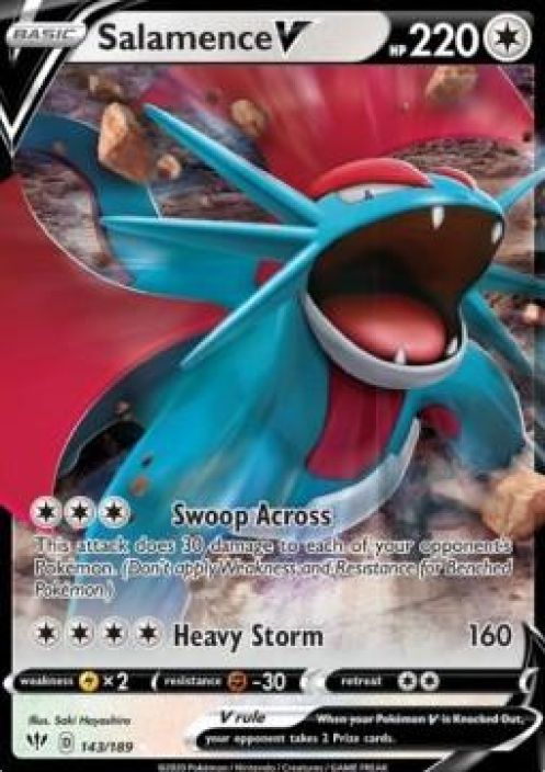 Salamence V 143/189 Kunto: Near Mint