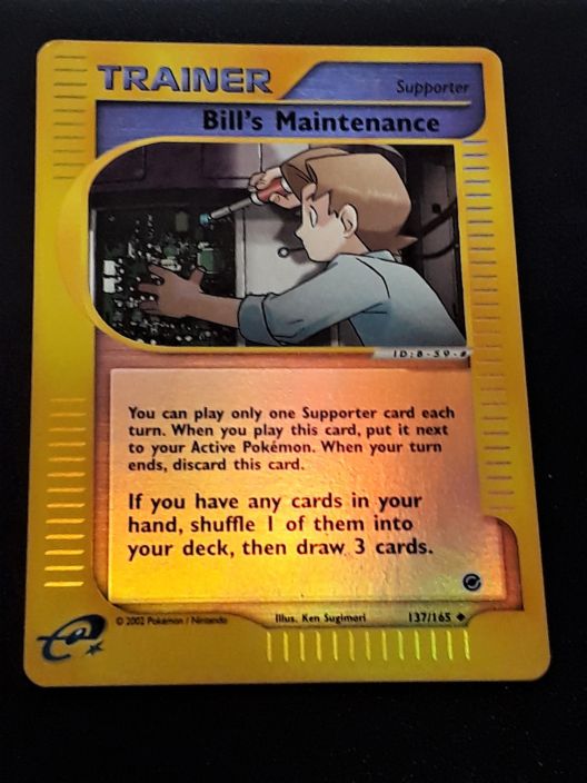 Bills Maintenance Reverse Holo 137/165 Kunto: Good