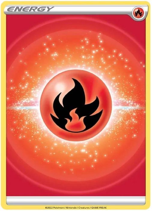 Pokemon Fire Energy Holo 2022
