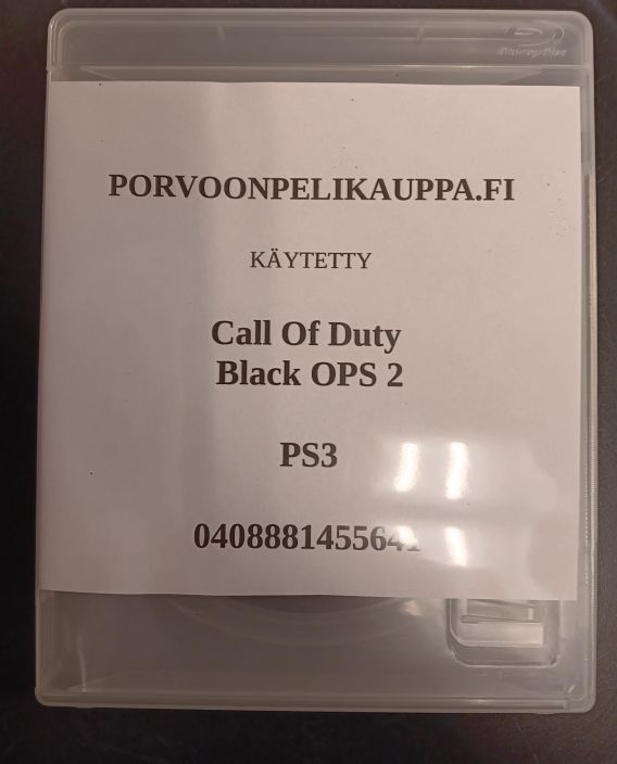 Call Of Duty Black OPS 2 Loose Kaytetty PS3 Ei omia kansi pahveja