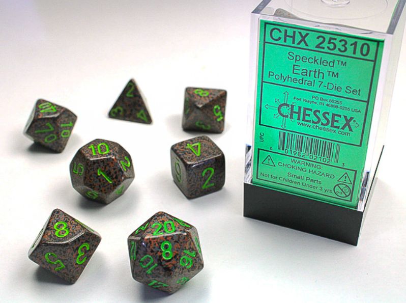 Chessex Speckled Polyhedral 7-Dice Earth CHX 26449