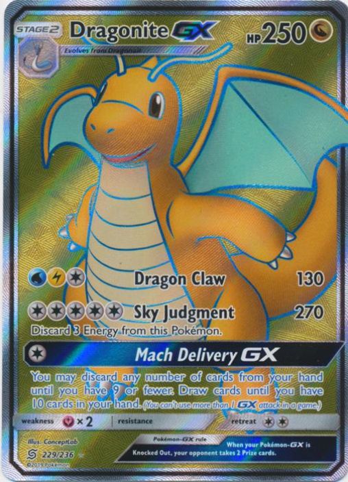 Dragonite GX 229/236 Full Art Kunto: Played