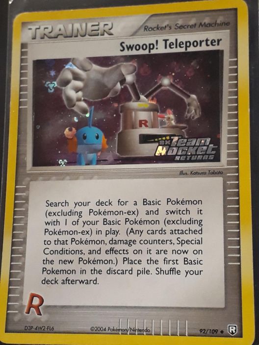 Swoop! Teleporter Team Rocket Returns 92/109 Kunto: Light Played