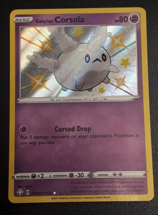 Galarian Corsola Shiny SV049/SV122 Kunto: NM