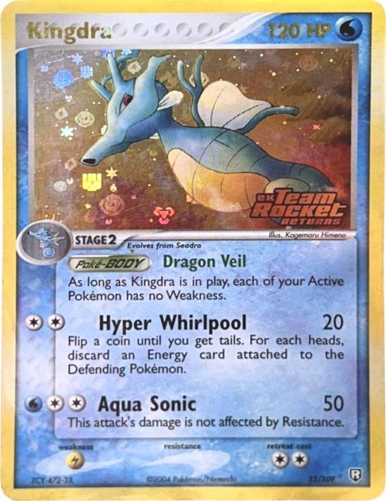 Kingdra 12/109 EX Team Rocket Returns Kunto: Good