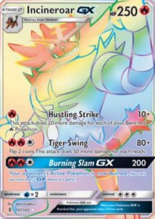 Incineroar GX 147/145 Kunto: Excellent
