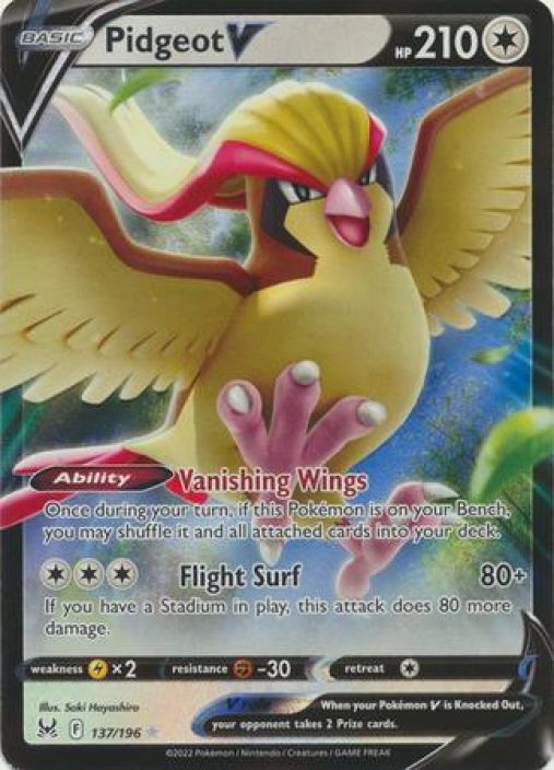 Pidgeot V 137/196 Kunto: Damaged