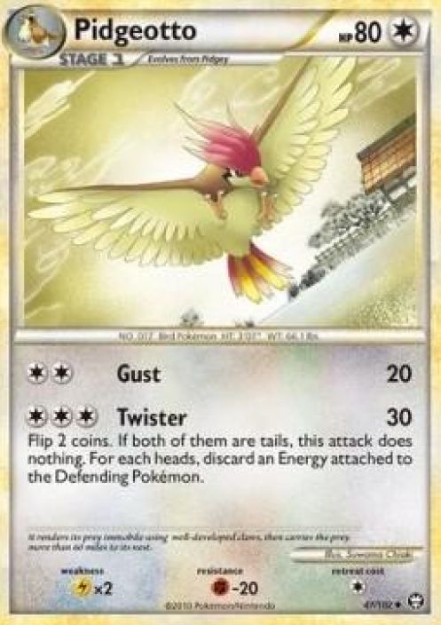 Pidgeotto 47/102 Reverse Holo Kunto: Played