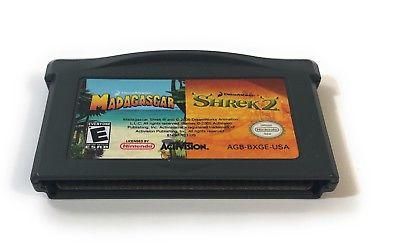 Madagascar &amp; Shrek 2 Gameboy Advance