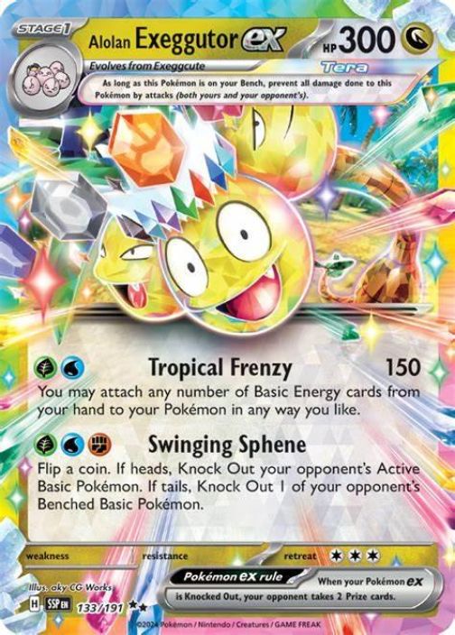 Alolan Exeggutor ex 133/191 Kunto: Excellent
