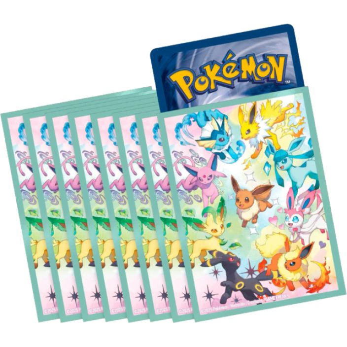 Pokemon Prismatic Evolutions Korttisuojat Sisaltaa 65 korttisuojaa