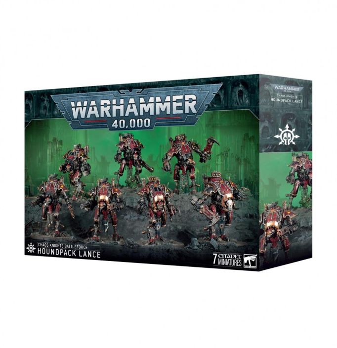 Warhammer 40K Chaos Knight Battleforce Houndpack Lance Julkaisupaiva: 21.6.2025