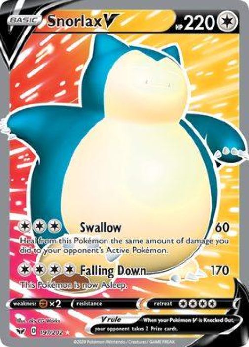 Snorlax V 197/202 Kunto: Good