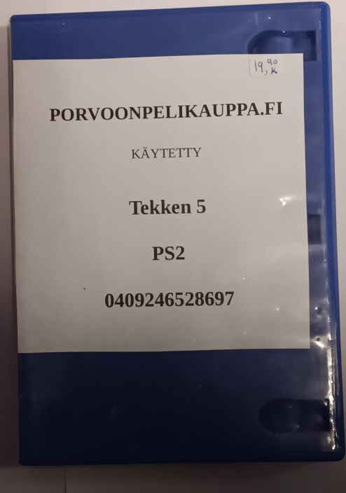 Tekken 5 kaytetty PS2 Pelkka peli, Ei alkuperaisia kansipahveja