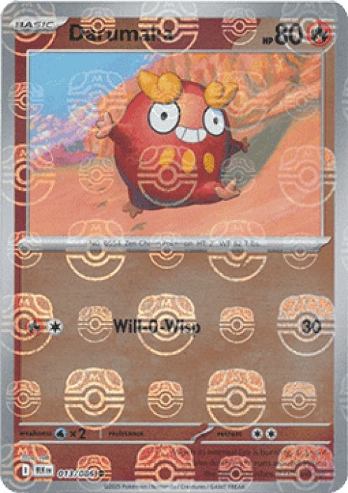 Darumaka 013/086 Master Ball Reverse Holo NM Kunto NM