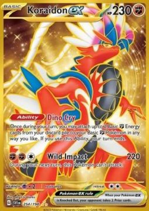 Koraidon ex 254/198 Gold Kunto: Good