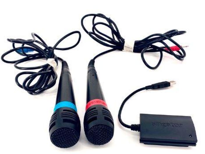 Singstar langalliset mikit 2 kpl kaytetty PS2/PS3