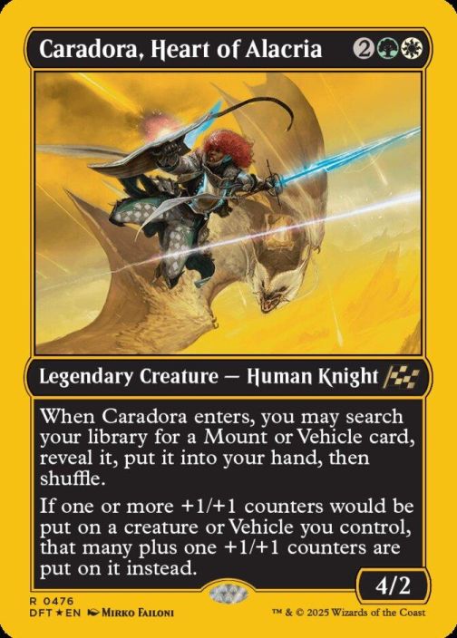 Caradora, Heart of Alacria 0476 Foil Aetherdrift First-Place Kunto: NM