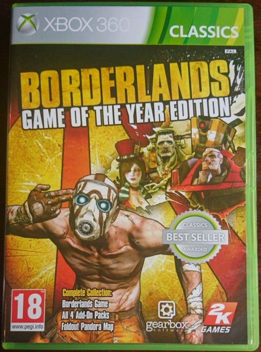 Borderlands GOTY kaytetty XBOX 360