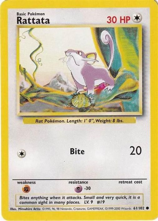 Rattata 61/102 Kunto: NM