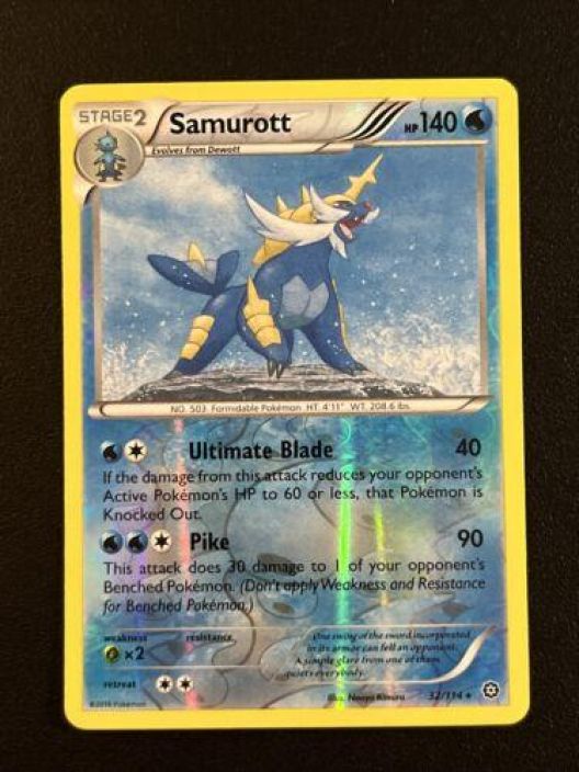 Samurott 32/114 Kunto:Good. Reverse holo