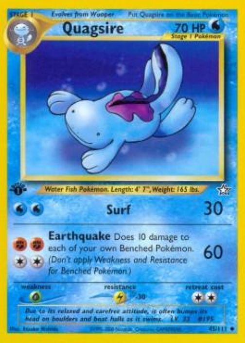 Quagsire 45/111 Kunto: NM