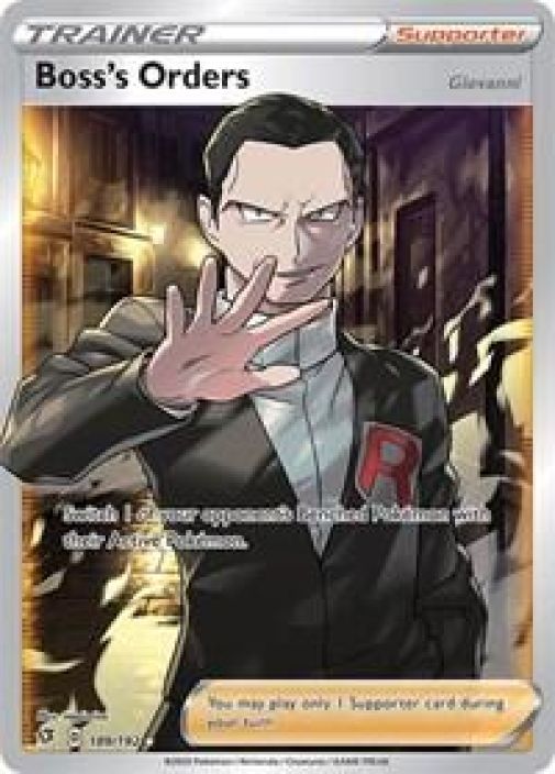 Boss's Orders 189/192 full art Kunto: NM/M