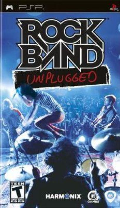 Rock band Unplugged kaytetty PSP
