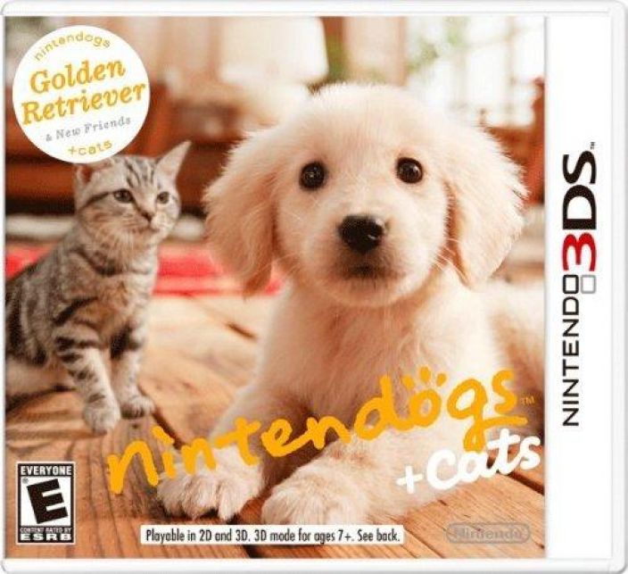 Nintendogs Golden Retriever &amp; New friends + cats