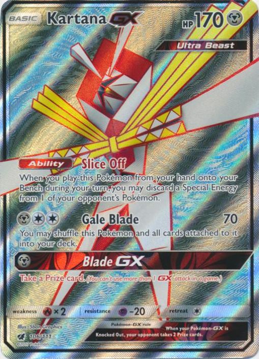 Kartana GX 106/111 Kunto: Played