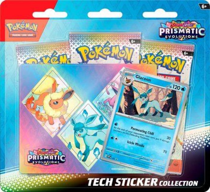 Pokemon Prismatic Evolutions Tech Sticker Collection Julkaisu 17.1 ​​​​​​​