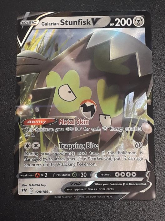 Galarian Stunfisk V 128/189 Kunto: NM/M