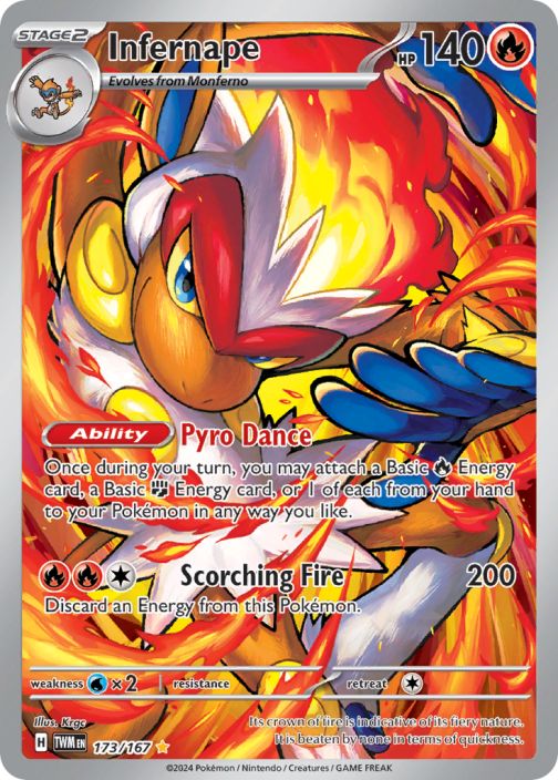 Infernape 173/167 Full Art Illustration Kunto: Damaged (Pieni taitos oikeassa alakulmassa)