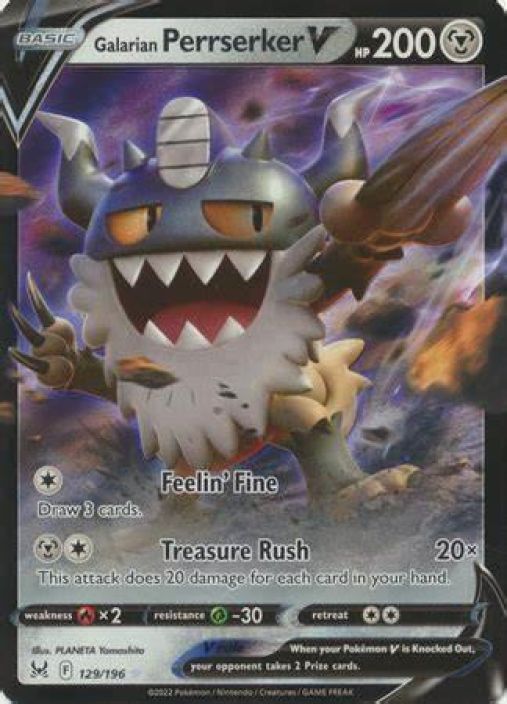 Galarian Perrserker V 129/196 Kunto: Near Mint