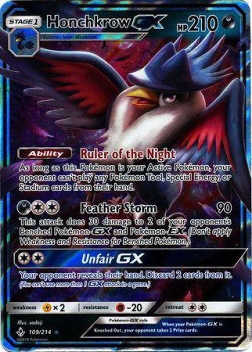 Honchkrow GX 109/214 Kunto: Played