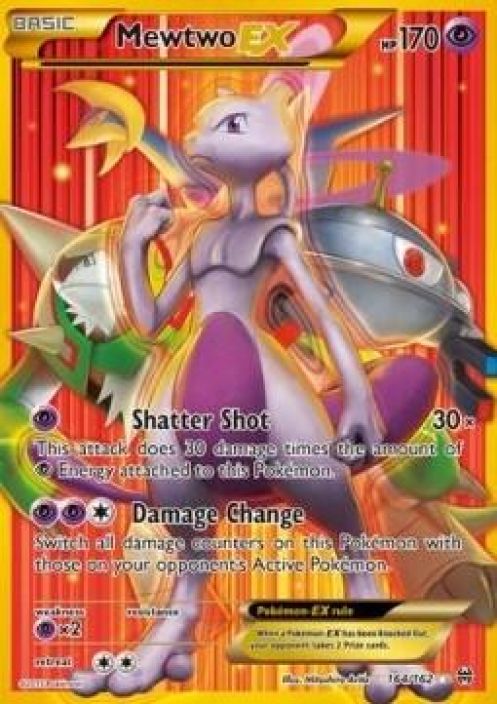 mewtwo ex 164/162 kunto:good