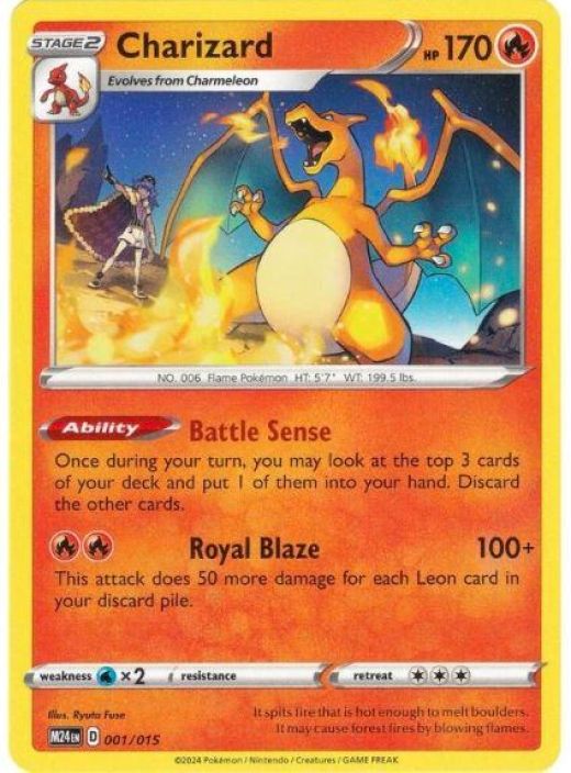 Charizard 001/015 McDonald's Promo Kunto: Near Mint